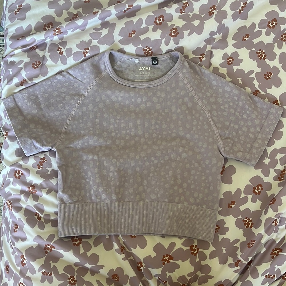 AYBL Purple Evolve Speckle Crop Top